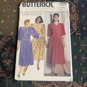 Butterick 3016 Vintage Belle France Dress Sewing Pattern Misses Size 6 UNCUT